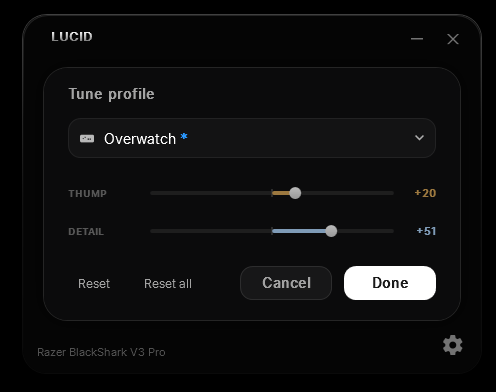 tekkusai's tweet photo. Lucid 5.0, soon:

→ Automatically detects your headset and adjusts for it
→ Mic enhancement: warmth, clarity, noise filtering
→ Individual tuning per game

The most accurate audio configuration that you've ever used.

Local, free, and costs you nothing in terms of frames. https://t.co/4VhNDeFXxD