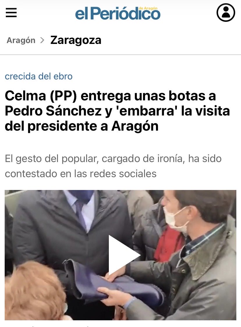 pby40's tweet photo. @PilarBernado Es un Cayetano cuyo único “mérito político” conocido fue entregar unas botas de agua a Pedro Sanchez en Monzalbarba https://t.co/Vk4rZUEW6w