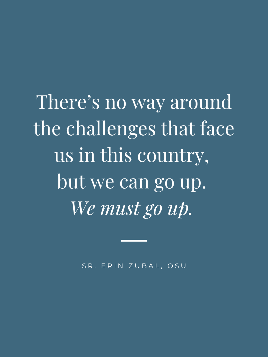 NETWORKLobby's tweet photo. As we strive for political accountability, an end to the horrors of oppression and inequity, and a future reflective of the common good, we too must be grounded in our source of unity, peace, and universal belonging, says NETWORK's Chief of Staff, Sr. Erin Zubal, OSU in her latest reflection, "Sink or Climb." 

"When we embrace the idea of scaling a holy mountain rather than succumb to the despairing image of a sinking ship, we equip ourselves for the justice journey ahead." 

Click the link in our bio and select "Read our Latest Reflection" to find out more.