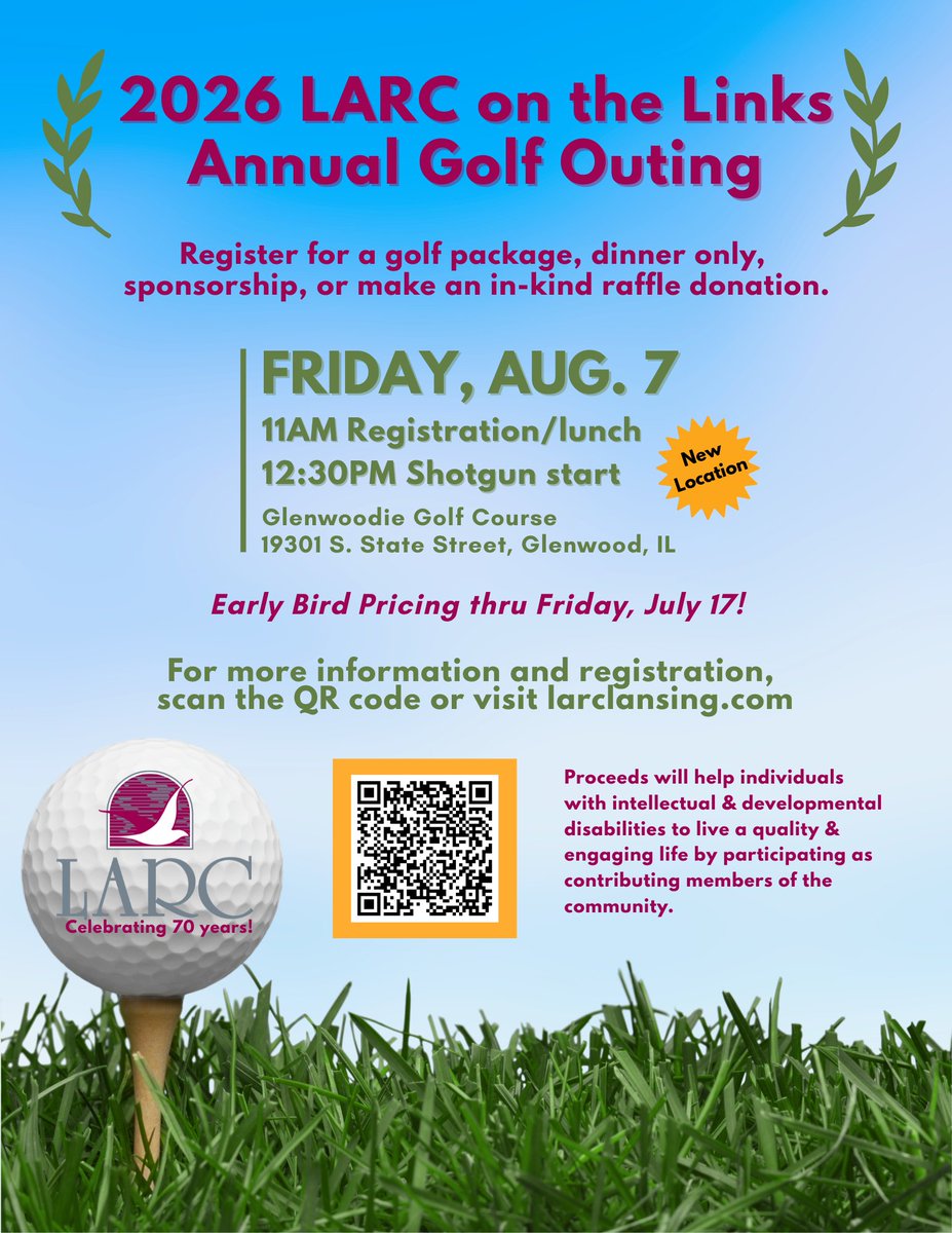 LARCinLansing's tweet photo. We had a blast at the Lansing Area Chamber of Commerce Golf Outing this past week! And it got us super excited for our LARC on the Links Golf Outing coming up on August 7! Register as a golfer or purchase a sponsorship to join us at Glenwoodie Golf Club! https://t.co/zuTYbqaemA https://t.co/NYFXNJLamR