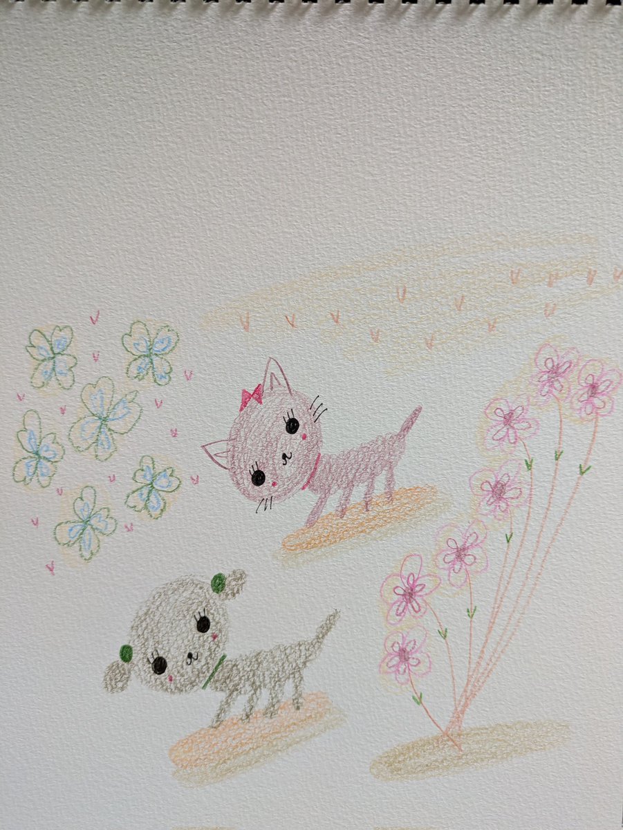 ikumiy5's tweet photo. #イラスト　#Illust　#トイプードル　#摂食障害　#不安　#孤独　#トラウマ
#ねこ　#花 https://t.co/PFXwCsfEaH