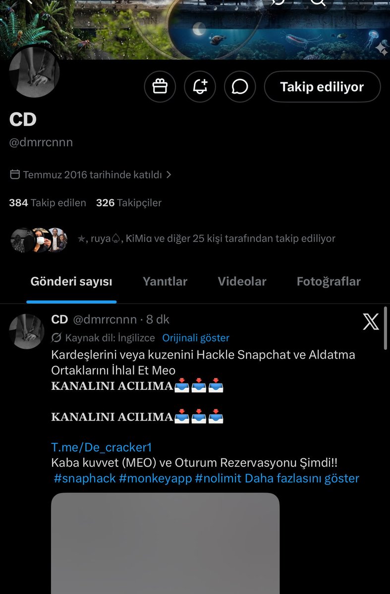 nesliskaptan's tweet photo. @TubaAtas3 Bu hesabım çalınmıştır paylaştıkları uygunsuz gönderiler bana ait değildir lütfen takipten çıkabilir misin https://t.co/ruVUOUUv3b