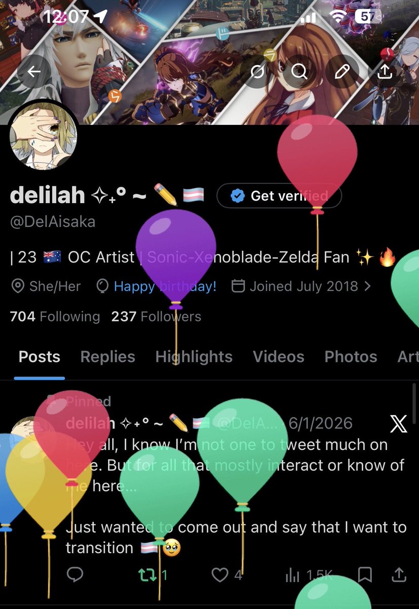 DelAisaka's tweet photo. Balloons! 24 today :) 🎉 https://t.co/0lv7zqZ20N