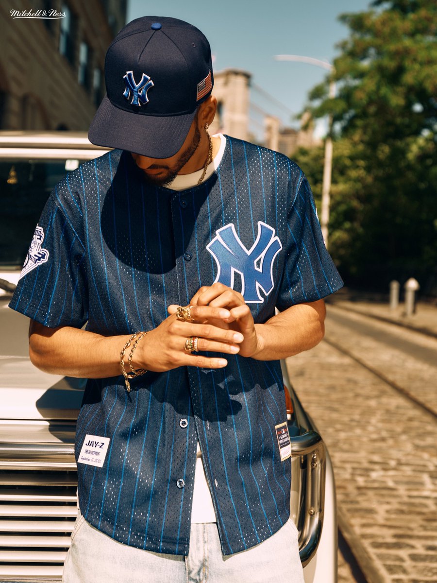 mitchell_ness's tweet photo. "I sell ice in the winter, I sell fire in hell." Jay-Z x Mitchell &amp; Ness

Produced alongside @RocNation, this exclusive Mitchell &amp; Ness capsule commemorates 25 years of The Blueprint. https://t.co/17ljygPdhK