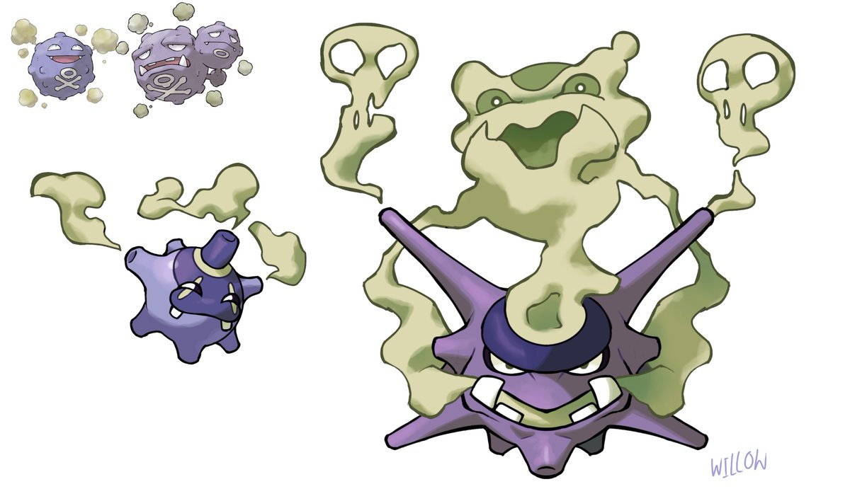 Vioquetzal's tweet photo. Another Kanto Reboot Design, Koffing and Weezing! https://t.co/sBtO6VFv1X