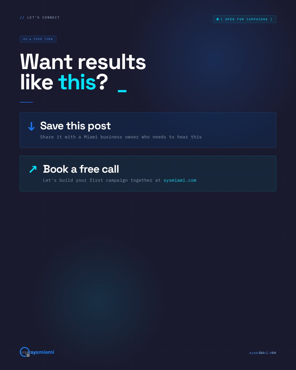 sysmiami's tweet photo. Small budget ≠ small results. Miami businesses are booking clients with Google Ads — without overspending. The strategy matters more than the spend. 📷 #GoogleAds #MiamiSmallBusiness https://t.co/VTgSKMDKXG