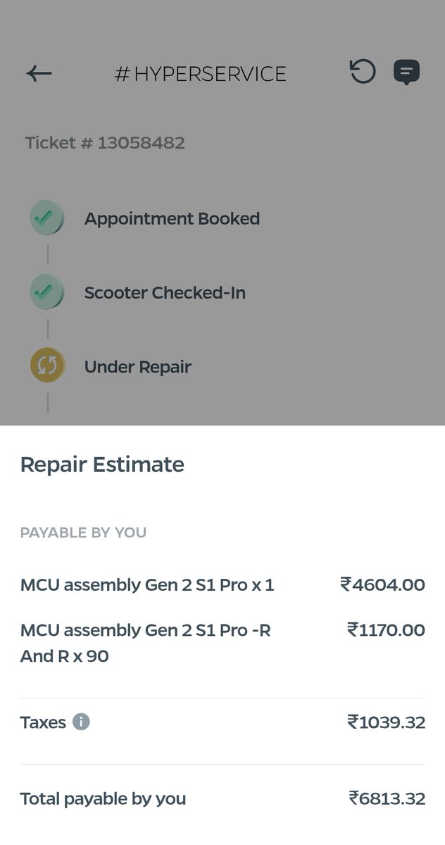 amitdas1982's tweet photo. @OlaElectric My ola S1 pro 1st generation scooty is lying at Barasat Noapara service centre for repairing for the last 2 months. I have already bought extended warranty GV few years ago. Still your app is showing repairing bill amount of about 7K.
Please explain the reason. #avoidola https://t.co/vGdUQ2IQfD