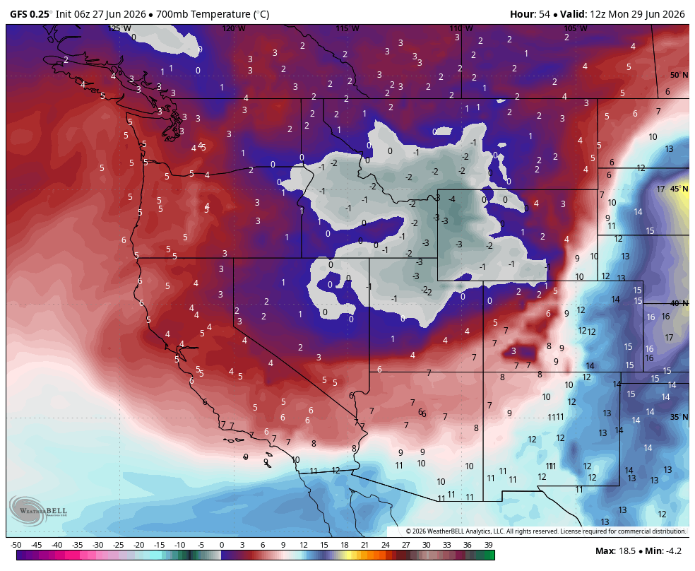 WasatchSnow's tweet photo. A cool system is tracking from the PNW, across the northern Rockies this weekend. It has been kicking up winds and creating the extreme fire danger we've seen the last few days. It will also bring cool air and chances for high elevation SNOW to northern Utah by tomorrow. https://t.co/4pgK6aiSkQ