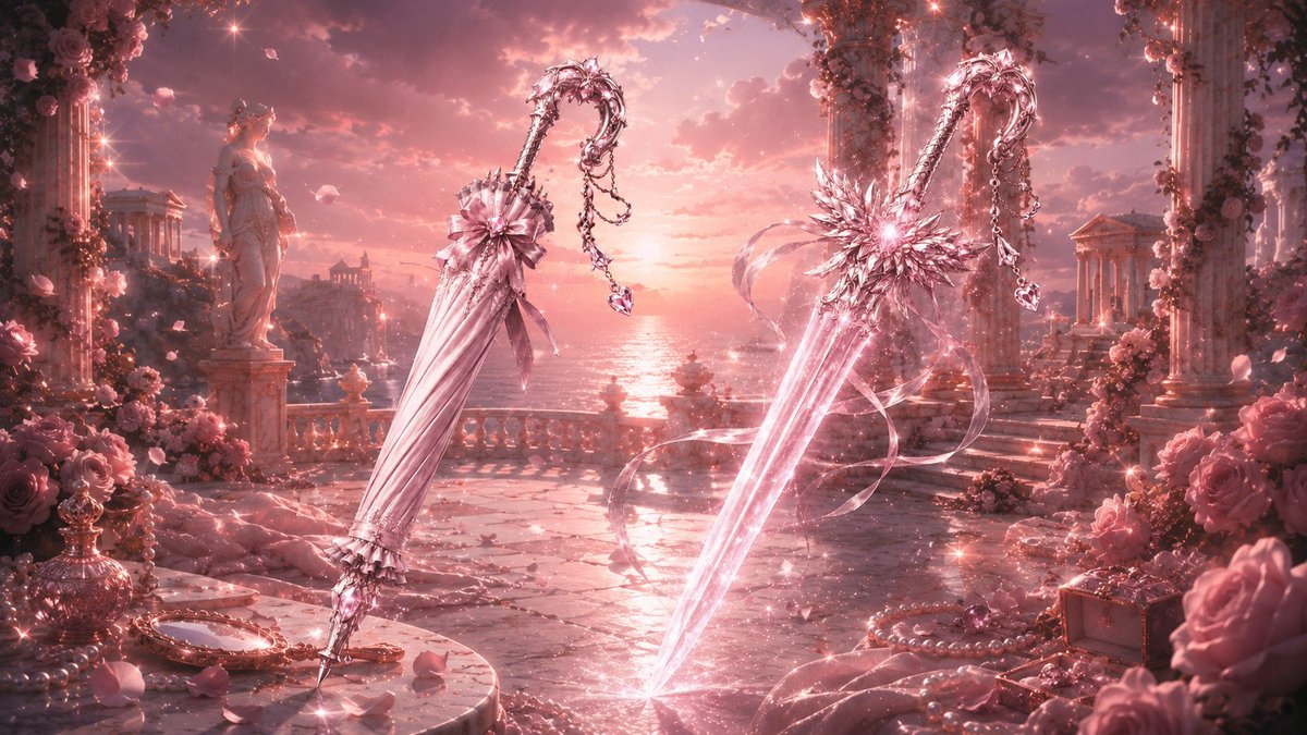 merciindes's tweet photo. Gwen Mercy
Daughter of Aphrodite, Stage 2 

Status: Claimed
Weapon: Roseveil Parasword

A luxurious parasol crafted from rose-tinted steel. In its resting form, it appears elegant and harmless, but with a quick flourish it transforms into a gleaming sword. https://t.co/RDFOgH79tk