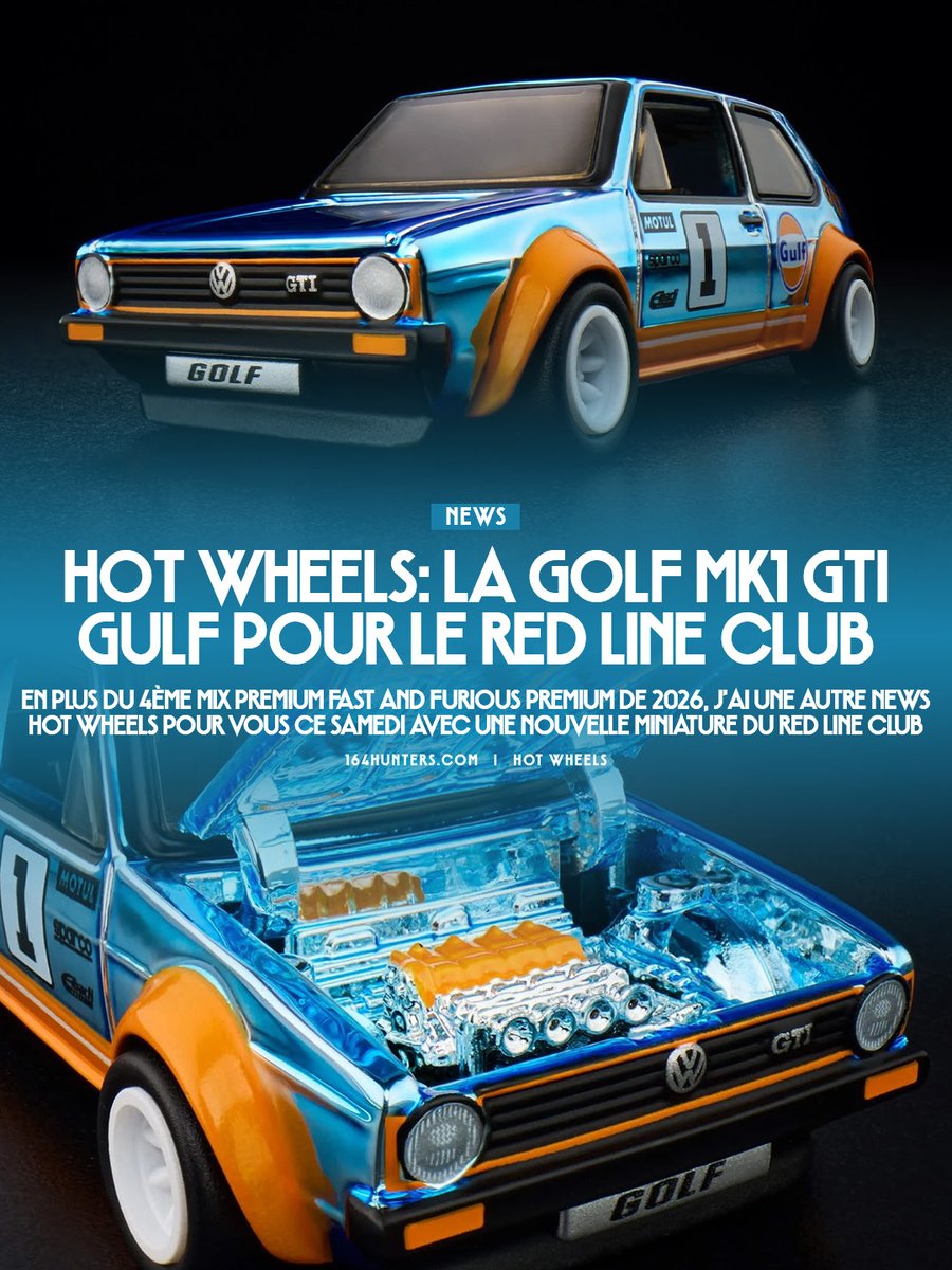 164hunters's tweet photo. 🇫🇷 Hot Wheels: La Golf Mk1 GTI Gulf pour le Red Line Club
🇯🇵 ホットウィール:レッドラインクラブ向けゴルフMk1 GTIガルフ
🇺🇸 Hot Wheels: The Golf Mk1 GTI Gulf for the Red Line Club
---
@MattelCreations #HotWheels #RedLineClub #Volkswagen #Golf
▶ Lien en commentaire https://t.co/qcsEWkQ8LR