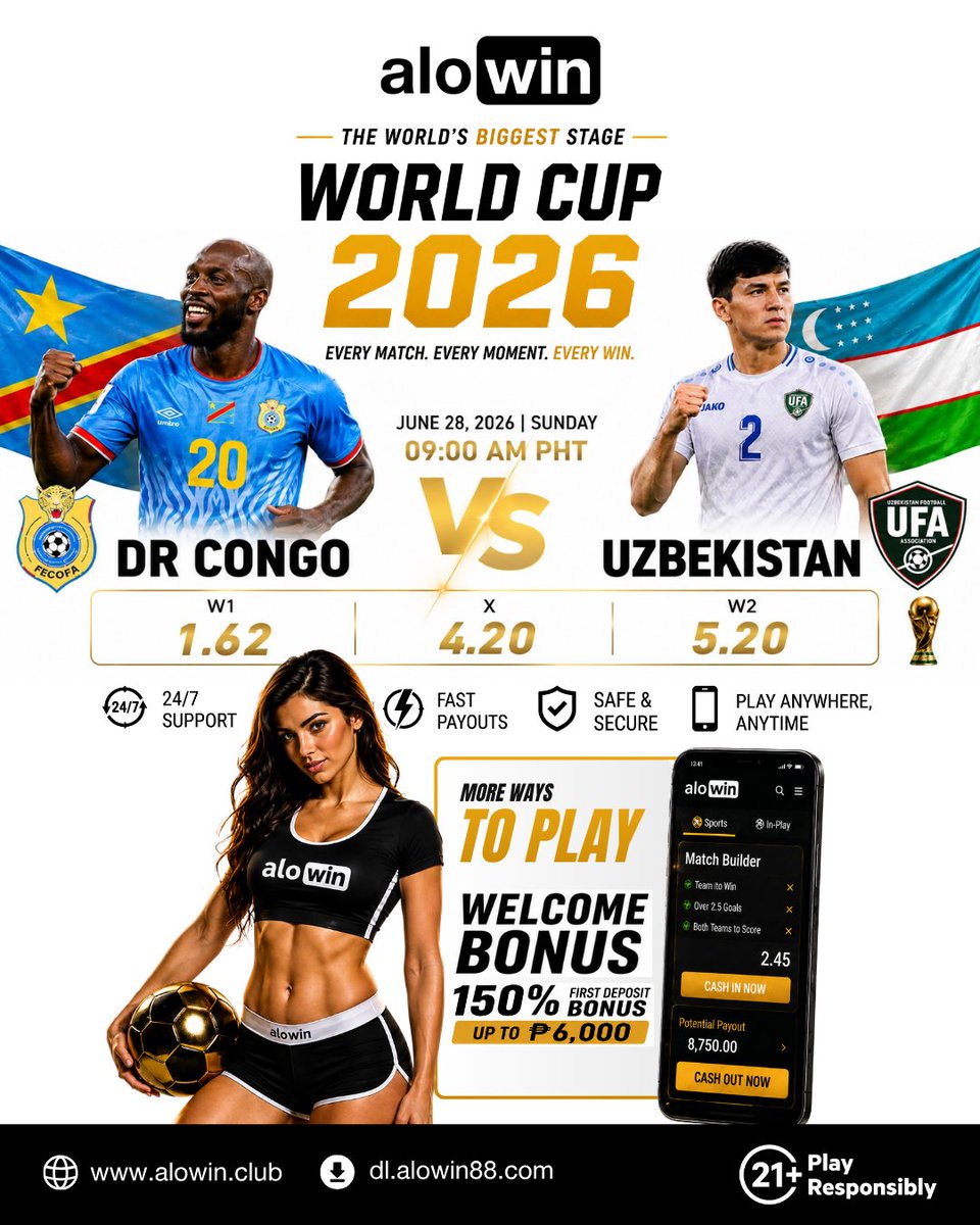 alowinph's tweet photo. The FIFA World Cup 2026 group stage continues this June 28 (PHT) with four featured clashes you won't want to miss!

#AloWin #AloWinClub #WorldCup2026 #AloWinSports #FootballFans #PlayResponsibly https://t.co/T3CNEZDsrJ