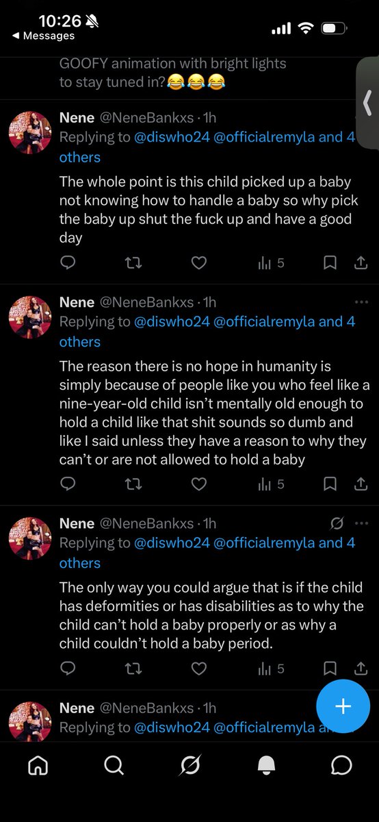 iitstba's tweet photo. @NeneBankxs @diswho24 @Bounytendo @Toosiekpyv6 @Neutral_OC “Type like a child” yet I’ve better grammar and sentence structure than your dumbass. Educate yourself dumb bitch. Blowing up notifications, I got you so pressed😭😭😭 Bird brain bitches I swear. Dumbass definitely been dropped on her head. Keep your legs closed ho https://t.co/0GlD966NpM