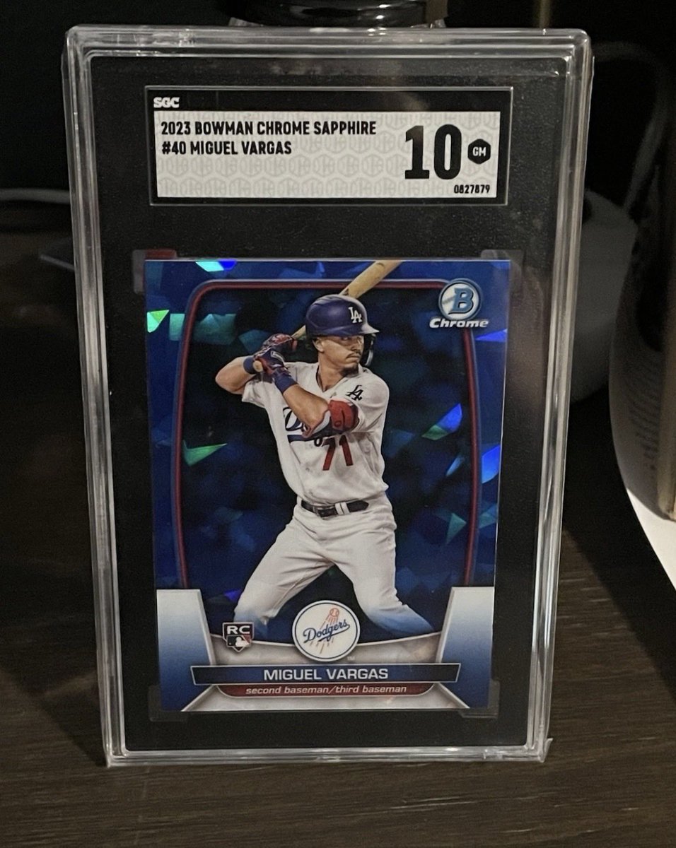 CardsKeat's tweet photo. @jasonmcghee26 Miguel Vargas Bowman Sapphire Rookie SGC 10 

$25 bmwt OBO https://t.co/jV2fQUqHxI