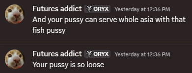 Eltk_xo's tweet photo. @discord @discord_support Absolutely love that I get reported for saying this in response to a random man that comes into my discord telling me he's going to physically assault me. Makes all the sense in the world. Please do something about this. This is an absolute JOKE 🤡 https://t.co/tyFUpSLCqM