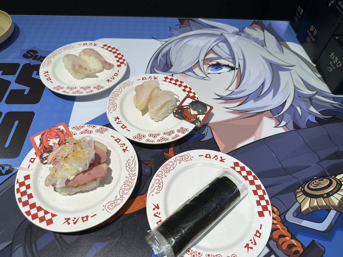 e45395's tweet photo. スシローのゼンゼロコラボ大満喫 https://t.co/7cRX9aR5Fa