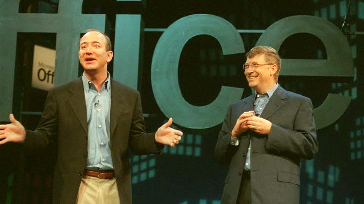 HasifMh's tweet photo. Microsoft $MSFT wrapped up the week, now just a sliver ahead of Amazon $AMZN by $250B 😳 https://t.co/oEsDlrQSAw