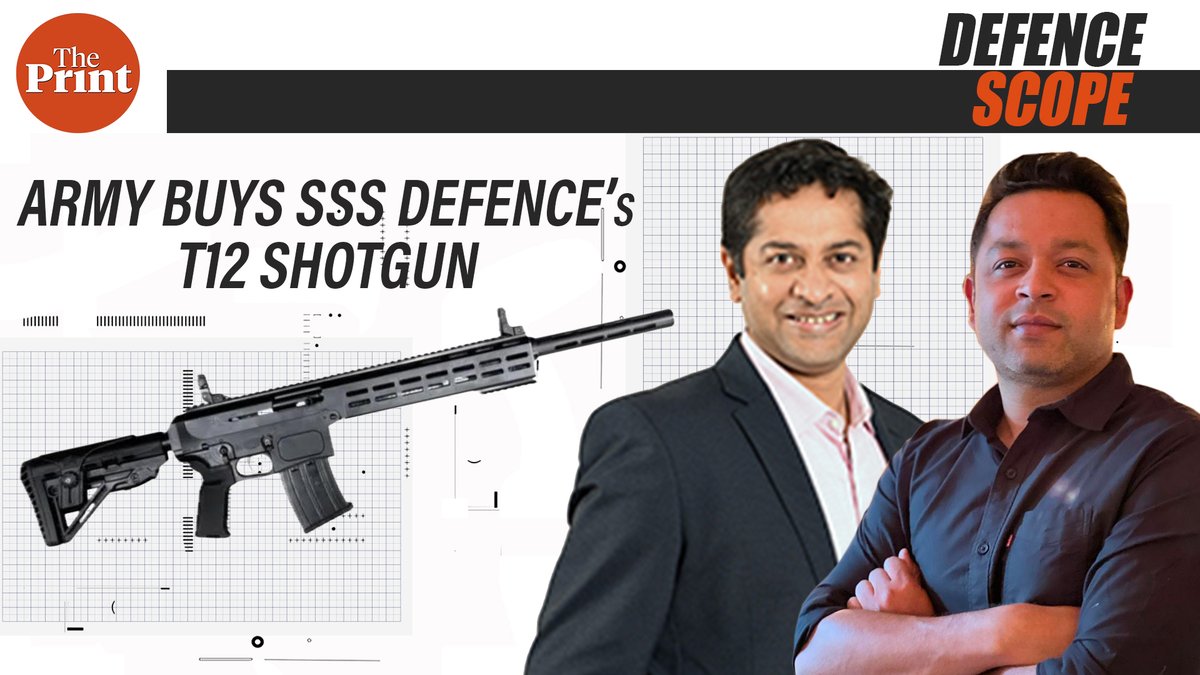 ThePrintIndia's tweet photo. Army buys SSS Defence’s T12 shotgun. Watch as the company’s CEO explains what it is, in discussion with @sneheshphilip on #DefenceScope

https://t.co/qQ0zsSVdYQ https://t.co/uPLf2iETOI