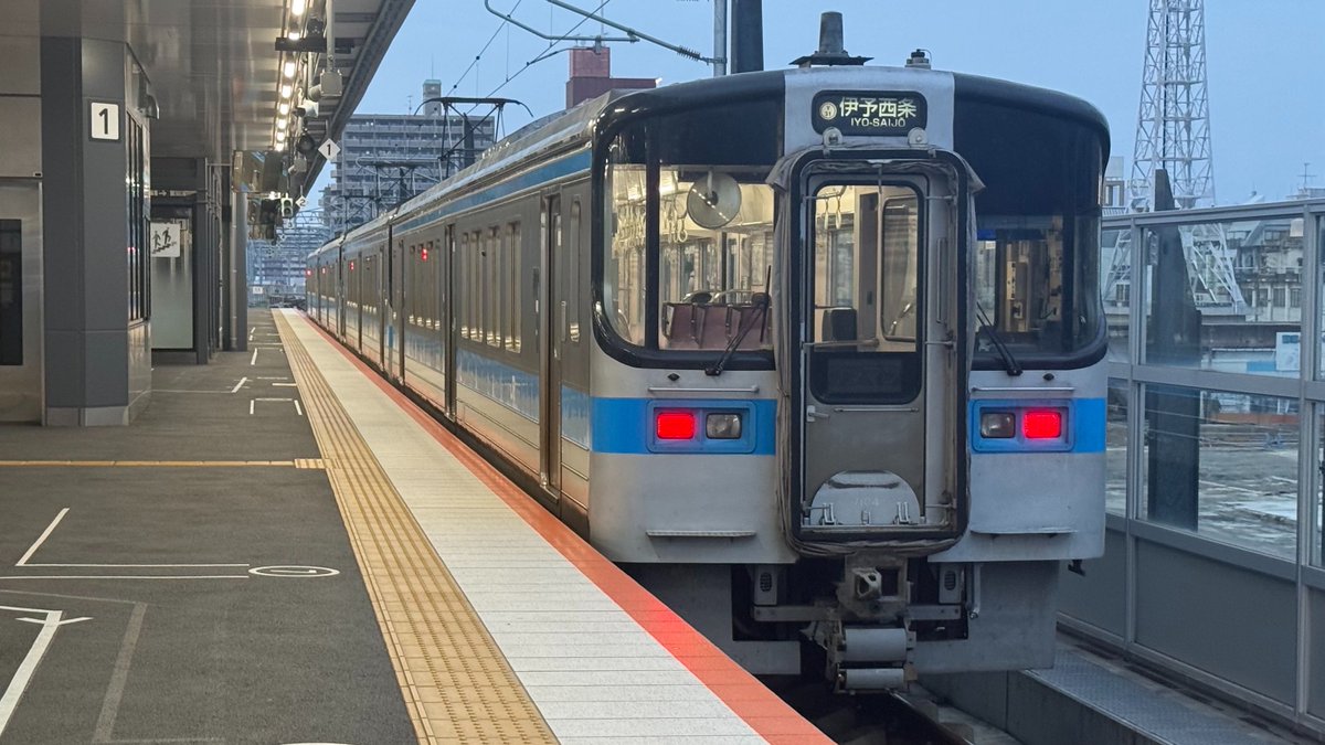 伊予西条行き乗車 乗車区間 松山19:07→伊予西条21:20