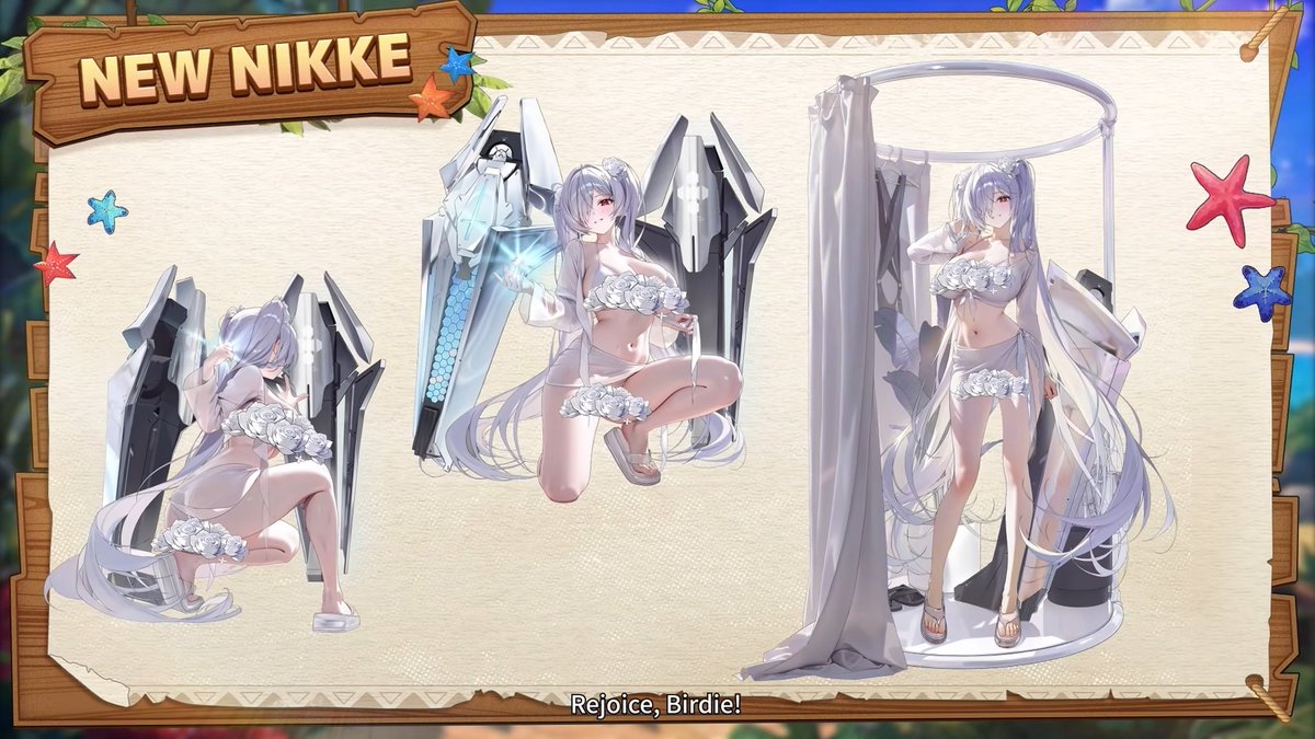 TemporalFreeze's tweet photo. Cindys swimsuit is dual function with her second form black slingini?!!! 👀

Glory to Shift Up #NikkeSummer2026 https://t.co/xweqNxQ75l
