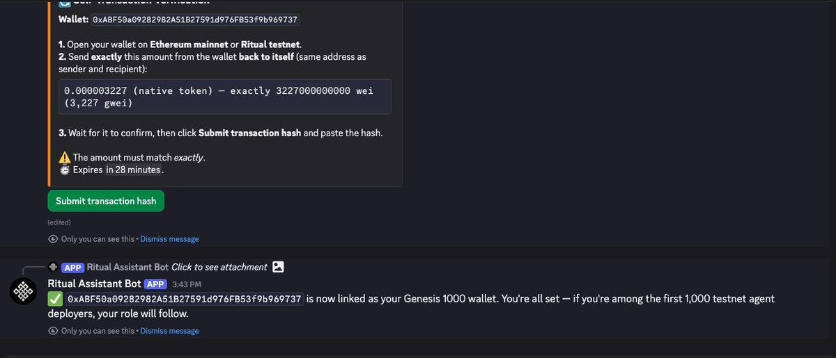 ZeekeOff's tweet photo. How to Get a Ritual Access Code  and deploy agent and enter in 1000 genesis program 

1. Join the Academy
2. Head to the Academy Welcome channel in the Ritual Discord

3 Complete the registration by providing:
burner wallet
Your GitHub username
Your X username

Follow 👇 https://t.co/r01QJ9VFbj