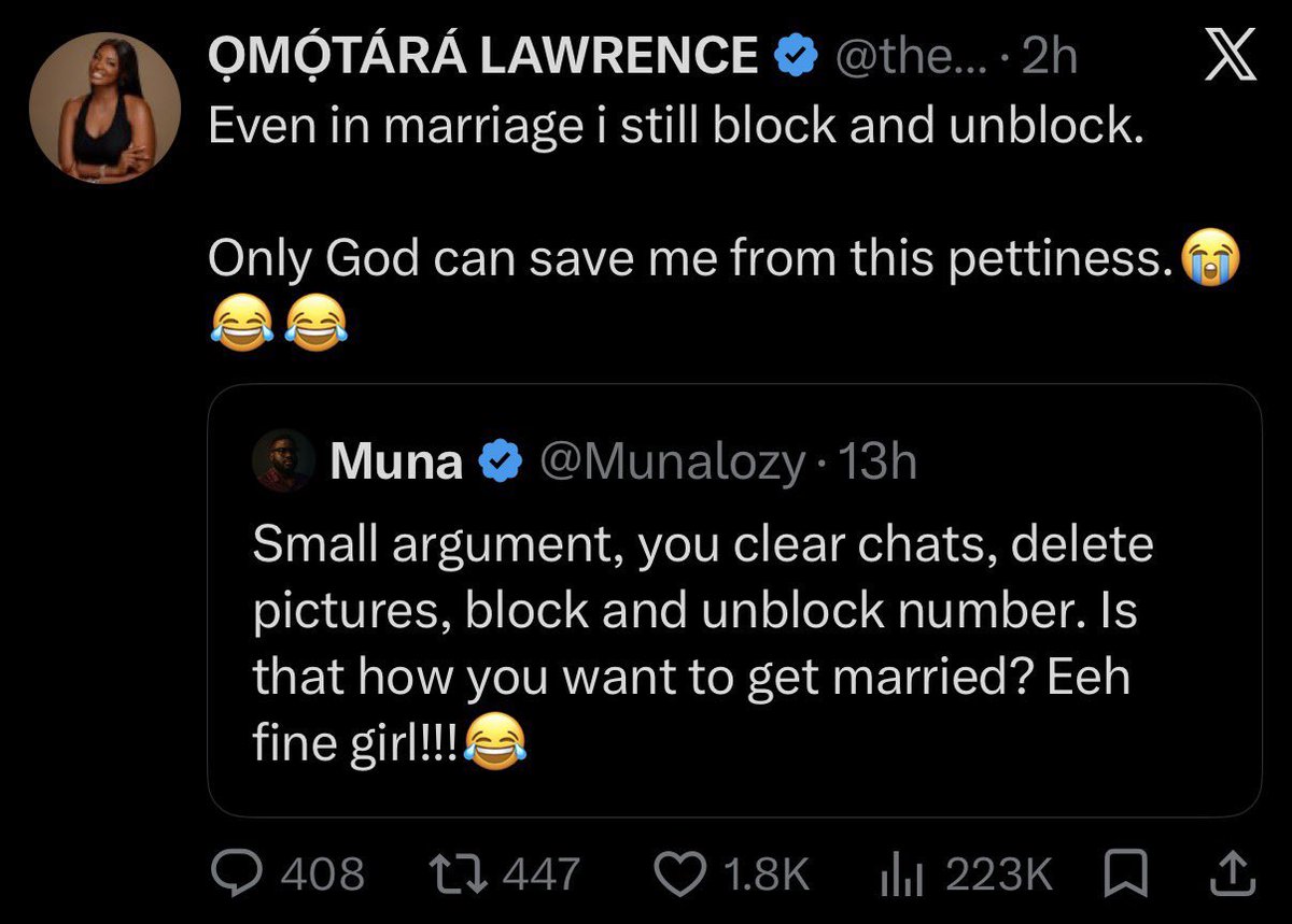 fimlex2's tweet photo. Why Omotara delete??🤣🤣🤣
Husband wey no get contrøl over his wife go collect anything wey him eyes see https://t.co/SwF18mFPvJ