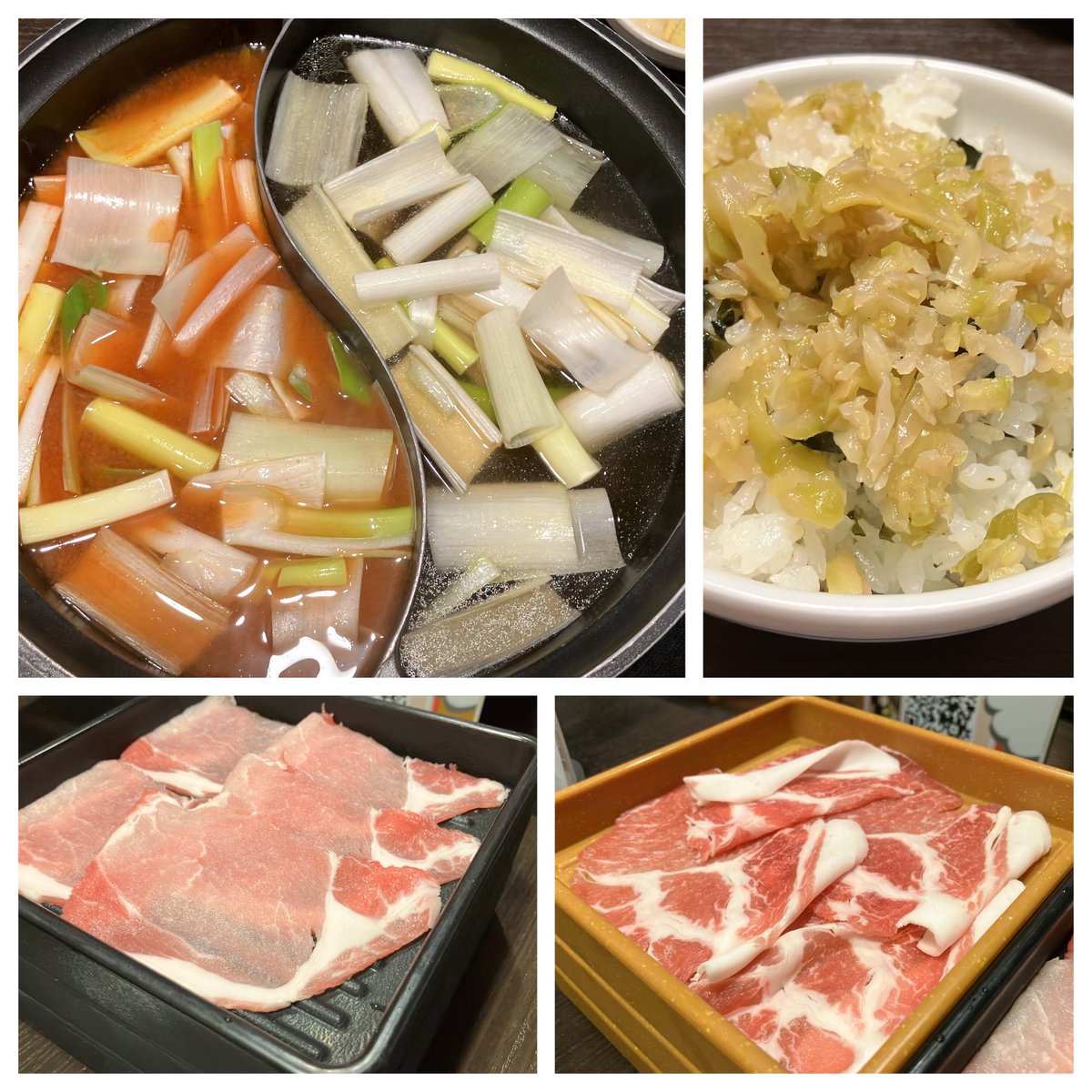 ryuichi0324's tweet photo. ニラをハサミで刻んでポン酢だれへ投入

しゃぶしゃぶした豚肉をくぐらせるとニラの香りとポン酢の酸味が肉の甘みを引き立てて箸が止まらない

そしてわかめご飯＋刻みザーサイ
磯の香りのわかめご飯にザーサイの塩気とコリコリ食感

これが思った以上に相性抜群でしゃぶしゃぶの合間にもどんどん進む https://t.co/9VTL6kPQYk