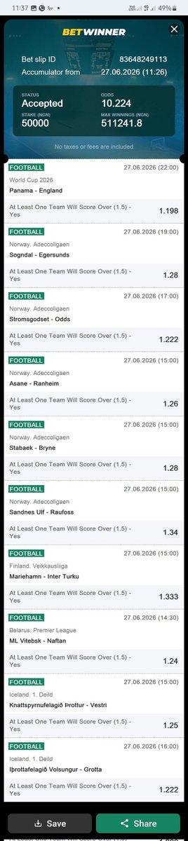woozzaabets's tweet photo. At least a Team to Score 2 Goals 🔥
Favourites Win or Draw Bankers 🔥

Let's Play Again 🍻

📌  1️⃣0️⃣+ 1️⃣0️⃣+  Odds 

Codes 👉 BDMRQ  ||  VS6RQ 

Bookie 👉 @BetwinnerNg

Not on?

Register 👇

https://t.co/dWsWScwqjs

Use Promo Code 👉 WOOZZAA

RT ✅️ https://t.co/qZJfpfGTBf