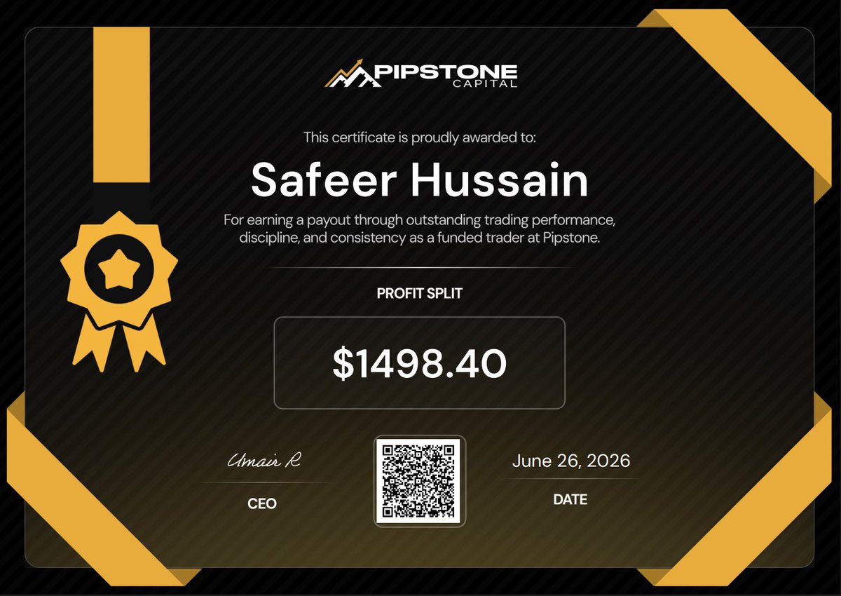 Pipstonecapital's tweet photo. 💸 Another Payout. Another Milestone.

Every payout represents more than a number—it reflects discipline, consistency, and the commitment to following a proven trading plan.

Congratulations to our trader Safeer on this well-earned achievement. 👏

At Pipstone Capital, we're proud to celebrate every success and support traders as they continue reaching new milestones.

🚀 Your payout story could be next.

👇 Join Pipstone Capital today and take the next step in your trading journey.