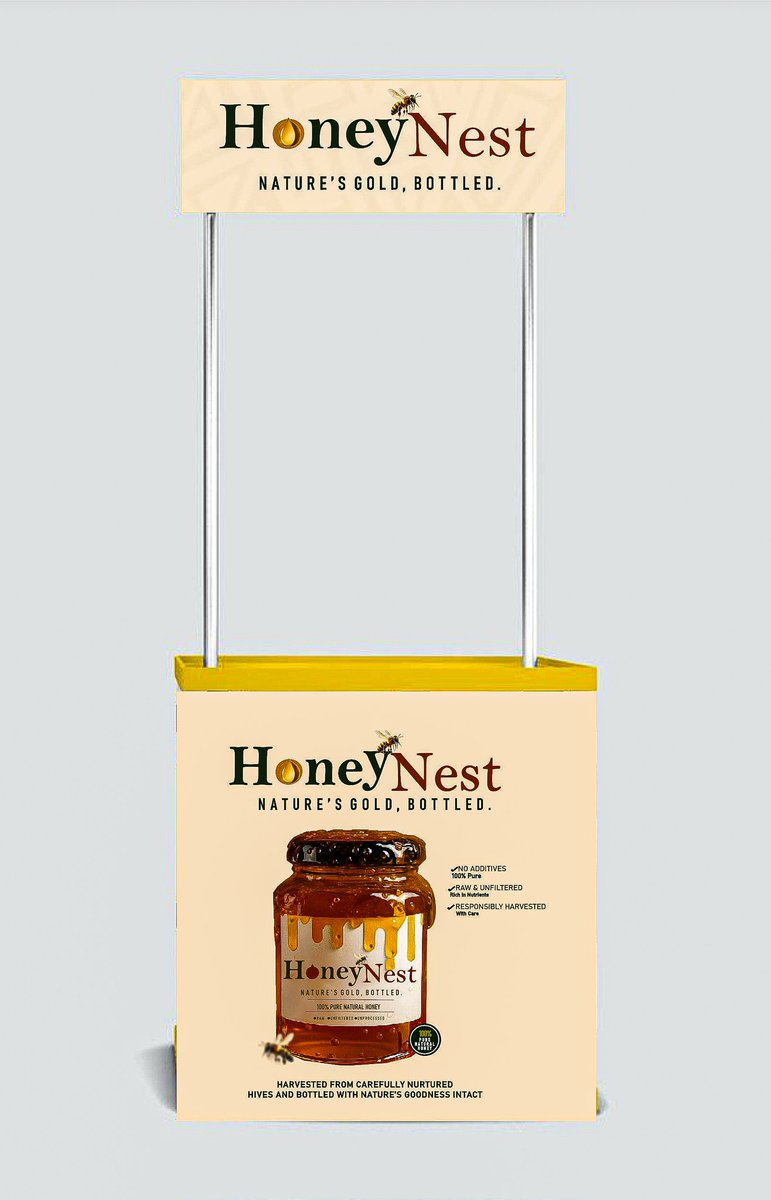 StonecodeDesign's tweet photo. A brand is more than a logo.

Here’s HoneyNest — a concept branding project where I explored logo design, packaging, advertising, outdoor branding, and retail display to build a complete visual identity.

From idea to brand. 🍯🐝

#Branding #LogoDesign #GraphicDesign https://t.co/6HX98b5xnm