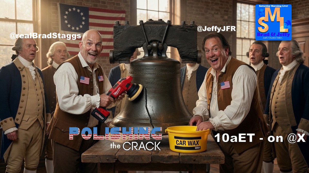 JeffyJFR's tweet photo. Saturday Morning Live 
Me and @realBradStaggs 
Right here on @X 
Join us at 9am central https://t.co/U0vsZOZwzM