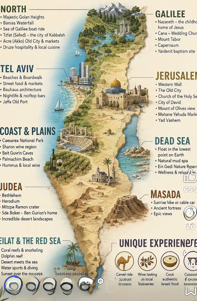 roitele1's tweet photo. ¿Crees que Israel es solo Jerusalem y Tel Aviv?

Desde montañas nevadas hasta arrecifes de coral.
Desde ciudades de 2000 años de antigüedad a comida de nivel mundial.
De flotar en el Mar Muerto a excursiones en cañones del desierto.

Israel puede ser pequeño en el mapa, pero es uno de los destinos más diversos de la Tierra.
¿Qué lugar sería el primero en tu lista de cosas que hacer antes de Israel? 🇮🇱

#israelsheli