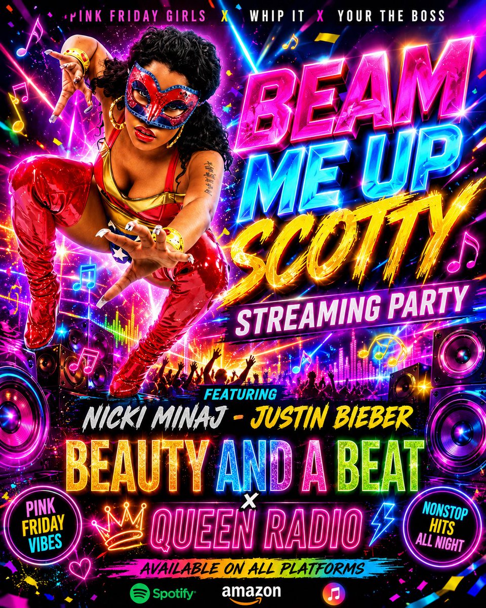 PrettyHustlerzz's tweet photo. 🛸Good Morning #Barbz 🛸
Today’s Streaming Focus Is
• 🛸#BeamMeUpScotty X #PF2 •https://t.co/enxJ2czEza
• 🛸#BeamMeUpScotty X #QueenRadio •https://t.co/UblBjPOPeH
• 💞#PinkFridayGirls X #WhipIt X #YourTheBoss •https://t.co/Qr0X2FcH9r
• 🎙️💄#BeatAndABeat •https://t.co/8oL43AwGtF
• 💥#YourTheBoss • https://t.co/Qr0X2FcH9r
#Barbz streaming them consistently helps increase visibility and performance metrics. Let’s lock in your ongoing support is greatly appreciated 💞
#NickiMinaj #Barbz #Onika #BeamMeUpScotty #BAAB #WhipIt #PinkFridayGirls