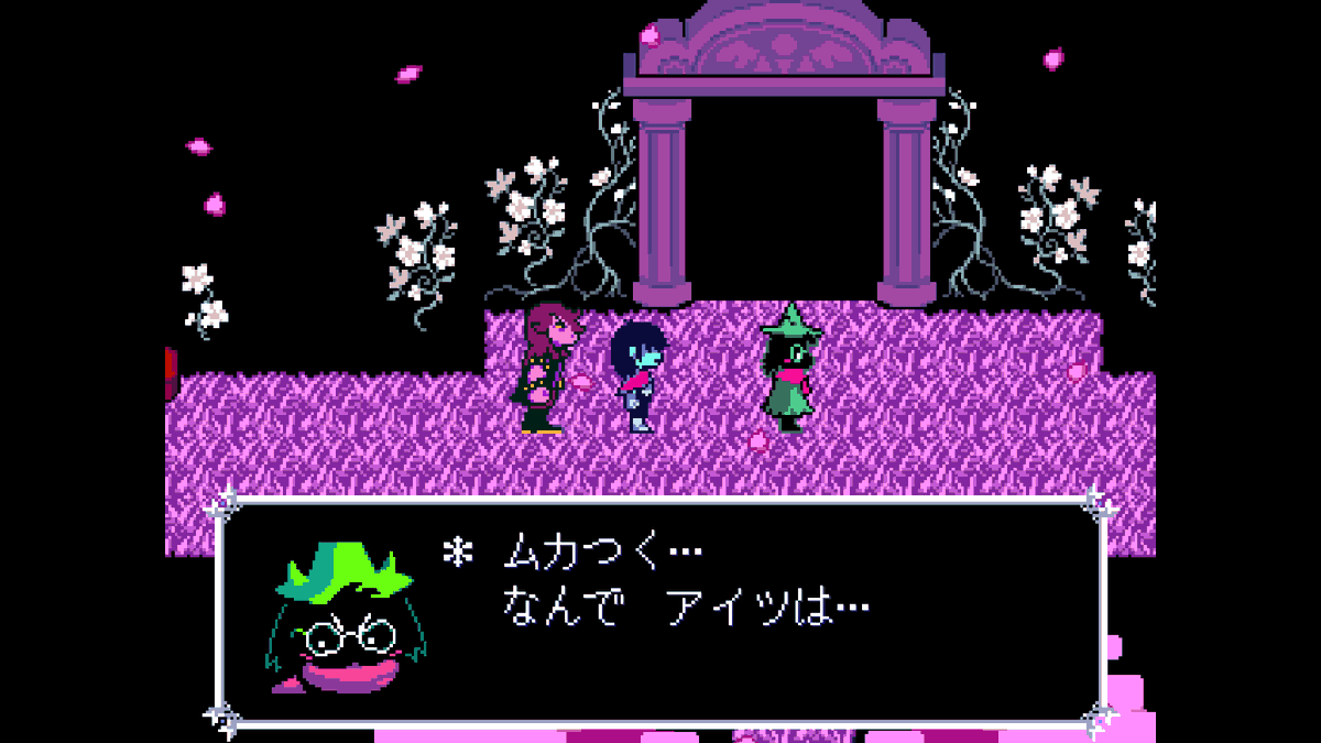 koxyn_'s tweet photo. 完走した感想は、とにかく面白かった！！！！
何より、黒ラルセイが復活したのがあまりにもアツかった😭
新スプライトが可愛すぎて序盤からすでに大満足だった
そして急すぎる登場を遂げたフラウリィ、癖が強すぎて笑ってしまったｗ
「夢と希望の平原」のアレンジも神すぎた
#deltarune #デルタルーン https://t.co/1BuUh65Nxc