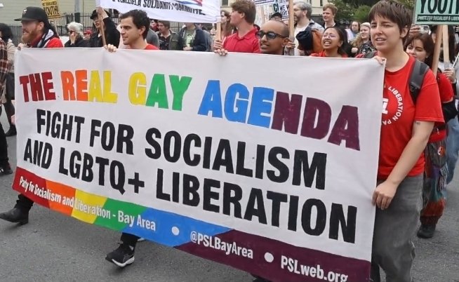 RawB_27's tweet photo. @sfchronicle Its Socialism night, not Pride....get yer facts straight. https://t.co/tqvn9iRJ51