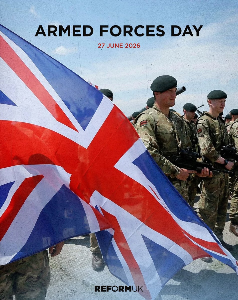 Nigel_Farage's tweet photo. Today we honour the Armed Forces. 

Thank you to the brave men and women who have served and are currently serving our country. 🇬🇧 https://t.co/hRmrGxAp80