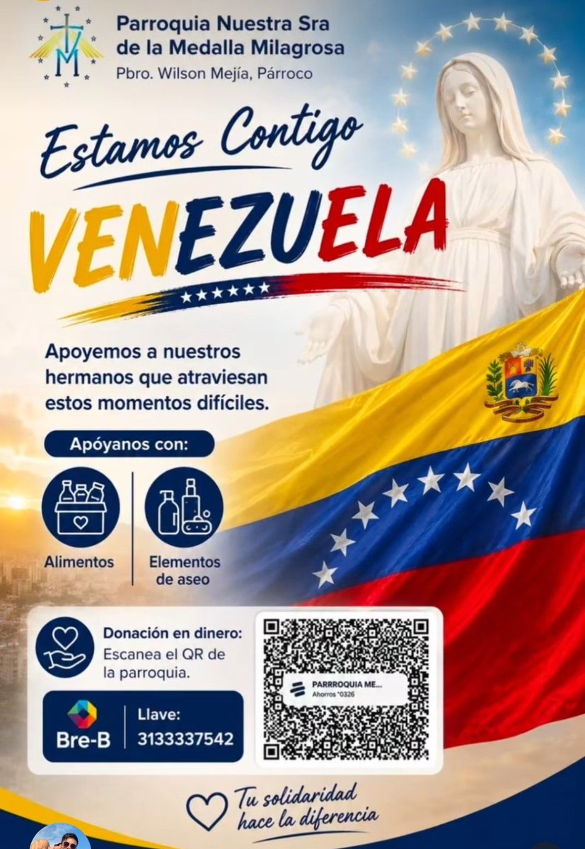 paaupcorn's tweet photo. para los de bogotá!!! 

si les queda muy lejos el centro de acopio de suba, la parroquia Nuestra Señora de la Medalla Milagrosa en el salitre y la parroquia San Pedro Claver en kennedy están recogiendo insumos https://t.co/wN411mXQpJ