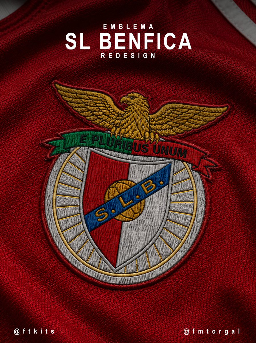 fmtorgal's tweet photo. Os sócios @RSolnado, @RaquelVazPinto1 e Hugo Carvalho voltaram a chamar a atenção para o incumprimento continuado dos Estatutos relativamente à utilização do emblema do Sport Lisboa e Benfica.

Apresento aqui um exemplo de proposta do emblema, concebido em conformidade com os Estatutos atualmente em vigor e inspirado nas duas versões históricas que representaram o Benfica entre 1908 e 1999.

Acho que será sempre difícil fugir aos grafismos do emblema atual, contudo, alterei elementos que normalmente são alvos de críticas:

- Frequentemente vejo que a águia é criticada quanto às suas características e falta de imponência.

- A falha da interpretação dos estatutos em que as garras da mesma águia devem agarrar a faixa do emblema.

- Os aros e raios da bicicleta deve ser dourados, conforme a descrição dos estatutos.

Não é uma publicação para procurar consenso, nem uma proposta concreta, mas é um assunto que, sem dúvida, é urgente retificar, por respeito à decisão dos sócios e ao cumprimento moral e jurídico dos nossos pergaminhos.