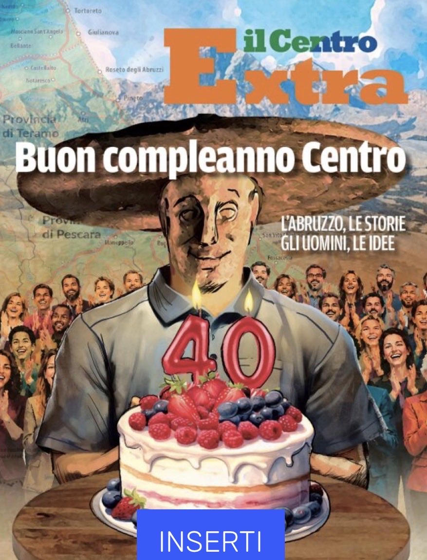 lucatelese's tweet photo. Vi ringrazio per tanti bellissimi complimenti che stiamo ricevendo sul nostro supplemento per i quarant’anni di storia del centro. Chiunque lo volesse, lo trova in edicola ad esaurimento, oppure lo può richiedere al nostro servizio Distribuzione.
#ilcentro https://t.co/Ap0zRLO6lk