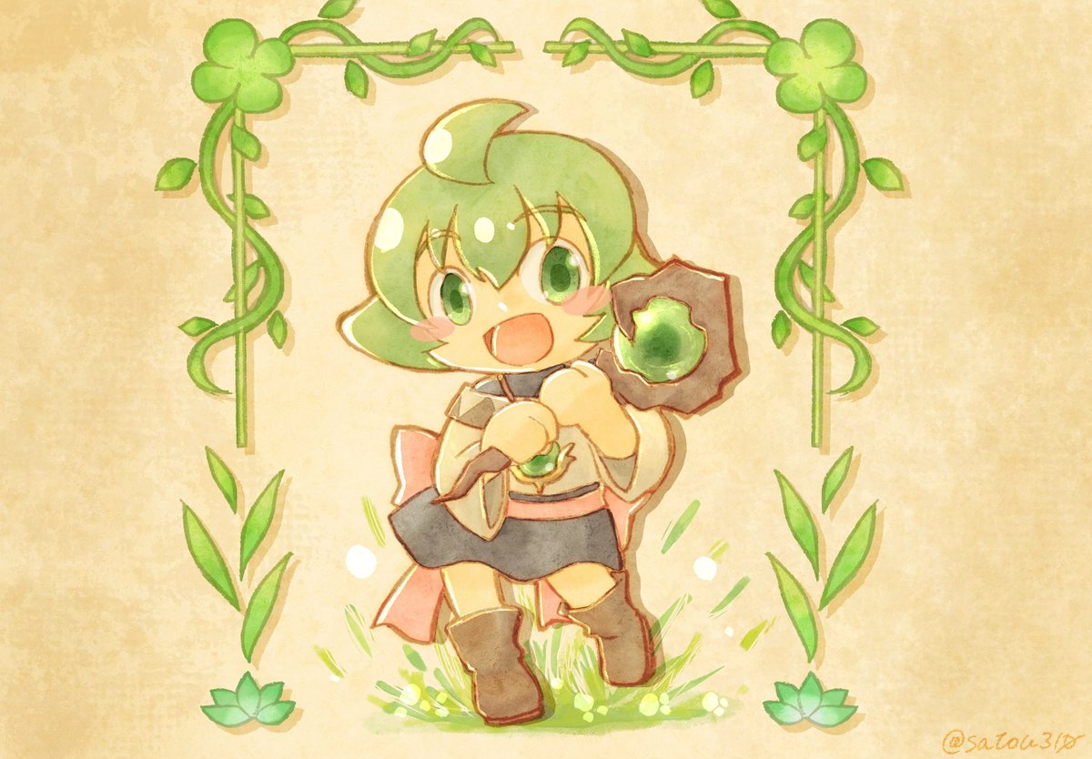 satou310's tweet photo. #好きな緑髪っ子を描く 
再掲です。 https://t.co/sEQ7NJsKHC