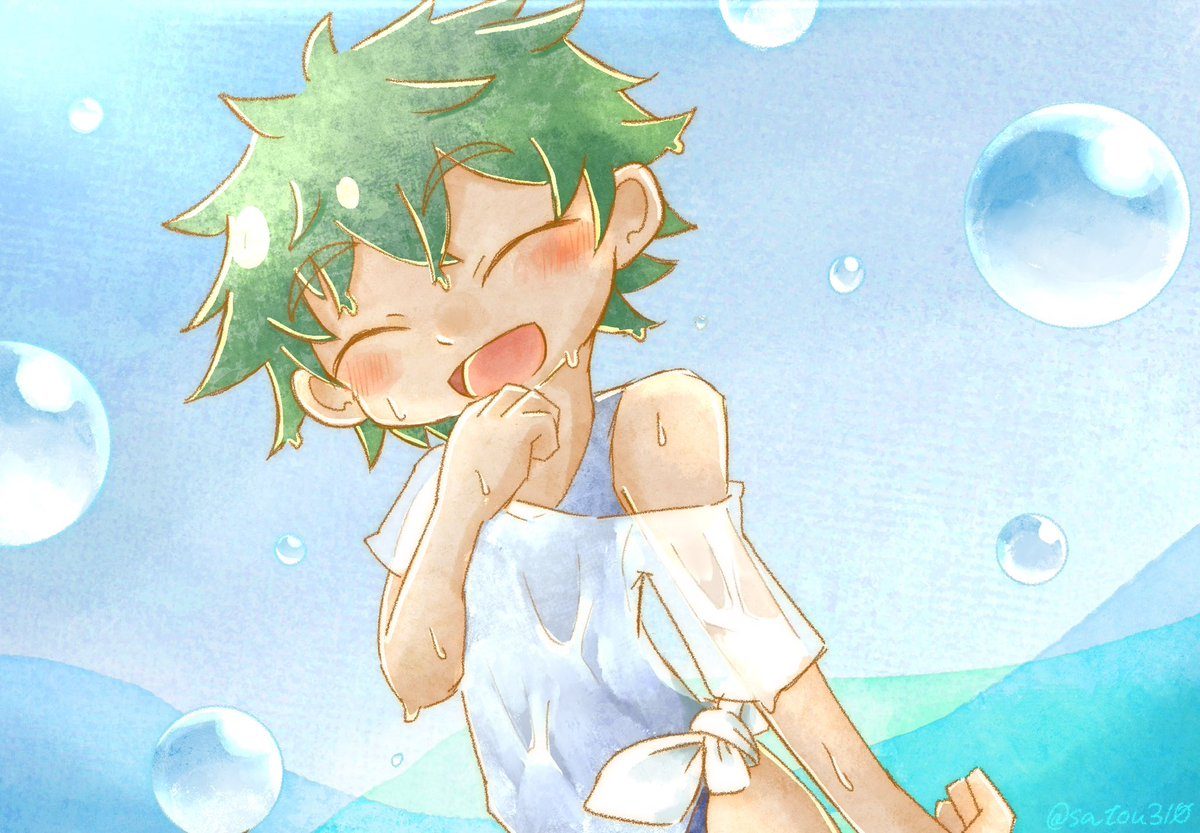satou310's tweet photo. #好きな緑髪っ子を描く 
再掲です。 https://t.co/sEQ7NJsKHC