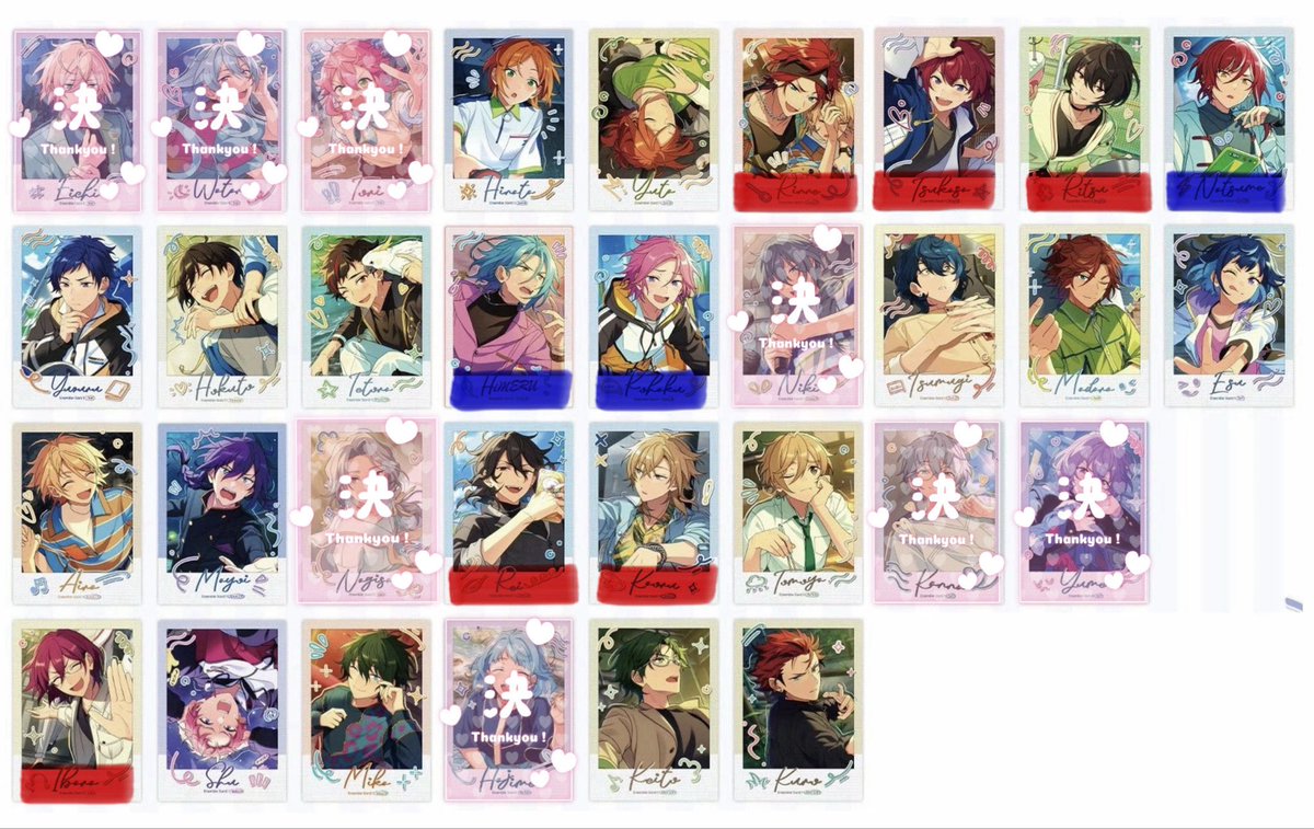 otsulamy__'s tweet photo. 【譲渡】
あんさんぶるスターズ!! あんスタ
偶像夢幻祭 中国限定 続編写真カード

譲:ひなた ゆうた 燐音 司 夏目 弓弦 北斗 鉄虎 HiMERU こはく つむぎ 斑 エス 藍良 マヨイ 零 薫 友也 茨 宗 みか 敬人 紅郎

求:225円(国際送料込)/枚+送料

◾︎1box予約済
◾︎赤線は無印より同数お迎えください https://t.co/I389PIODCG