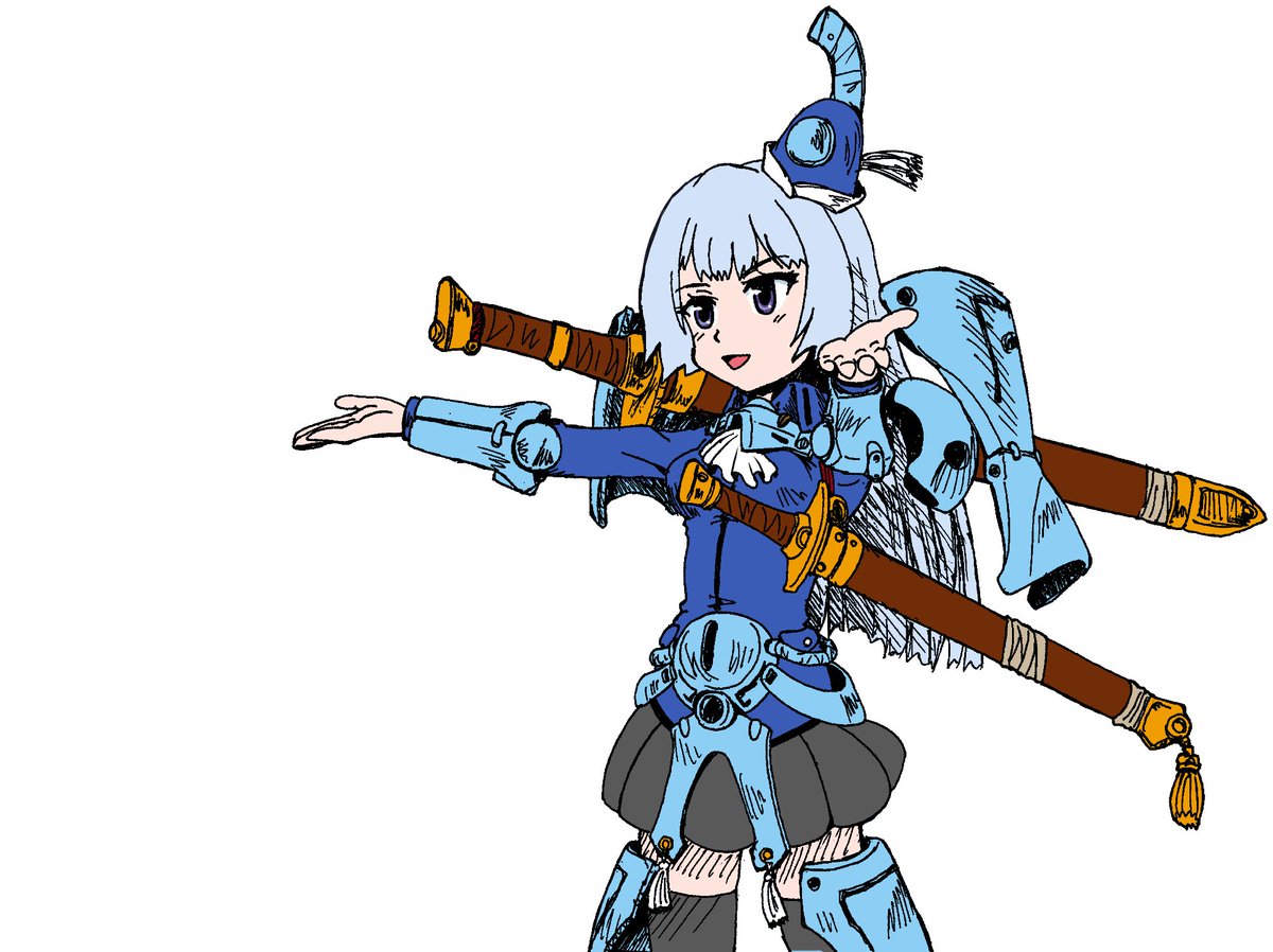 dwarf_P's tweet photo. #TRPG #ワースブレイド #操兵　
大昔に描いた絵に、AIで色を付けたよ。
わしが一番すきな機体、サーベイルさんだよ。 https://t.co/Ab9MoxZZzH