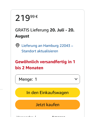 batu_they's tweet photo. Amazon'da portatif klima aratınca çıkan ürünlerin teslimat sürelerine bakın lol https://t.co/C2K2g5NmWg
