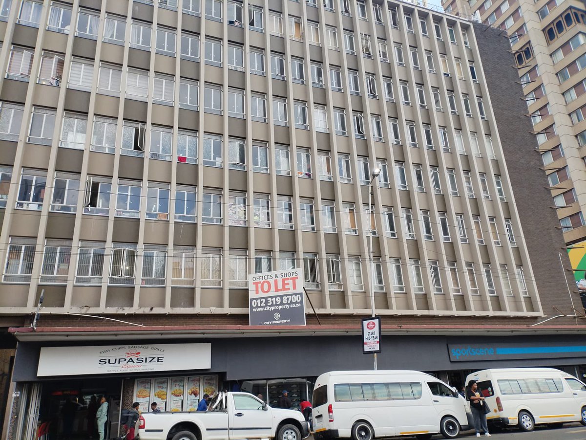 nasiphim's tweet photo. We are in the Pretoria CBD for a special by-law enforcement operation. We’ve closed down dozens of salons that are operating inside a well known building located on Madiba Street. 

None of the salons, operating inside this building, are registered or in possession of trading licenses issued by the City of Tshwane. 

In addition, the Tshwane Metro Police checked the documentation of foreign nationals who operate the salons. 

To run a business in Tshwane, you must be issued with a trading license. The safety of residents, clients and employees must be protected. @CityTshwane