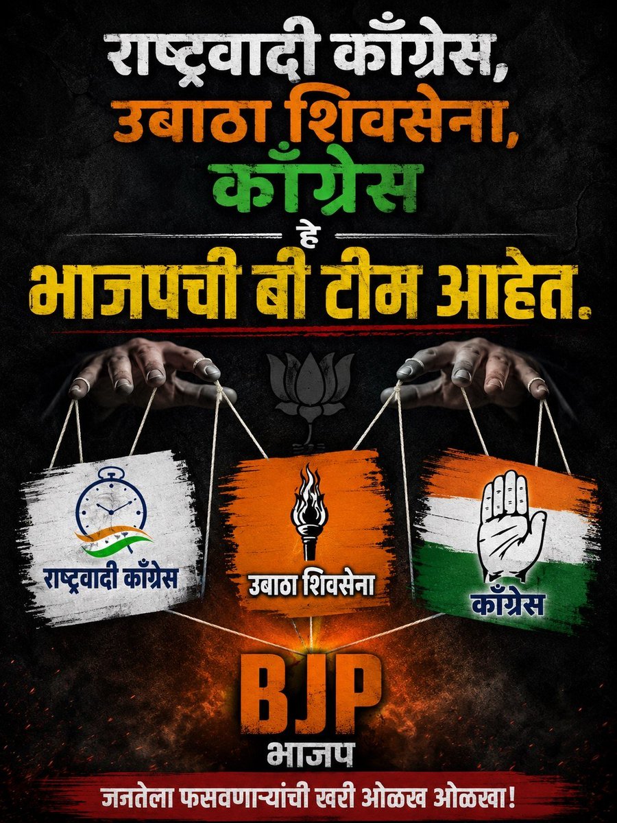 samataparty_SS's tweet photo. ठळक राजकीय घटना 

• उबाठाच्या ६ खासदारांनी भाजपशी युती असलेल्या शिंदे गटाच्या शिवसेनेत प्रवेश केला.

• विधान परिषद निवडणुकीत महायुती विरुद्धच्या लढतीत महाविकास आघाडीने ८ ठिकाणी आपले उमेदवार मागे घेतले; परिणामी भाजपचे उमेदवार बिनविरोध निवडून आले. यात वर्धा-चंद्रपूर-गडचिरोली मतदारसंघाचाही समावेश आहे, जिथून सुप्रिया सुळे यांचे व्याही बिनविरोध निवडून आले.

• अलीकडेच झालेल्या या विधान परिषद निवडणुकीत काँग्रेसच्या १००हून अधिक आणि महाविकास आघाडीच्या २००हून अधिक नगरसेवकांनी भाजपच्या बाजूने 'क्रॉस-व्होटिंग' केले.

• औरंगाबादमध्ये जिल्हा बँकेच्या निवडणुकीत शिवसेना उबाठाचे नेते अंबादास दानवे यांनी महायुतीची बाजू घेतली. भाजपसोबतच्या पॅनलमधून ते निवडणूक लढवताय.

या काही वर्षांपूर्वीच्या घटना नाहीत. या सर्व घटना गेल्या ८-१० दिवसांत घडल्या आहेत.

आता मी एक साधा प्रश्न विचारतो –

• जर काँग्रेस, शिवसेना (उबाठा) आणि राष्ट्रवादी (शरद पवार गट) हे पक्ष शेवटी भाजपशीच हातमिळवणी करणार असतील, तर त्यांच्या बाजूने मतदान करून काय उपयोग?

• शिवसेना (उबाठा)च्या खासदारांनी भाजपची युती असलेल्या शिंदे गटाच्या शिवसेनेत प्रवेश केला.

• काँग्रेसने भाजपविरुद्धचे उमेदवार मागे घेतले आणि त्यांच्या नगरसेवकांनी भाजपसाठी 'क्रॉस-व्होटिंग' केले.

• राष्ट्रवादीच्या सुप्रिया सुळे यांनी आपल्या मुलीचे लग्न राष्ट्रीय स्वयंसेवक संघ आणि भाजपशी संबंधित कुटुंबात लावून दिले.

• महाविकास आघाडीच्या जीवावर निवडून आलेले अंबादास दानवे यांनी महायुतीची बाजू घेतली!

हे सर्व पक्ष आणि पुरोगामी विचारसरणीचे लोक संविधान वाचवण्यासाठी, आरक्षण वाचवण्यासाठी आणि अल्पसंख्याकांच्या संरक्षणासाठी भाजपविरुद्ध मते मागत होते; पण, आता तेच लोक भाजपसाठी 'क्रॉस-व्होटिंग' करत आहेत. भाजपमध्ये प्रवेश करत आहेत किंवा आपल्या मुलींची लग्ने RSS-भाजपशी संबंधित कुटुंबांत लावून देत आहेत.

• संविधान, आरक्षण, अल्पसंख्याक लोकांचे अधिकार वाचवण्याच्या आनाभाका कोणी घेतल्या?

• कोणत्या नेत्यांनी ह्या लोकांना निवडणुकीचे तिकिटे दिले?

• कोणी यांचा प्रचार करून यांना निवडून आणले? 

• कोणी यांच्यासाठी लोकांकडे मते मागितली?

आता हे लिहता लिहता बातमी येत आहे की, शिवसेना उबाठाचे १५ आमदार हे उबाठामधून एकनाथ शिंदेच्या शिवसेनेत जाणार असल्याची बातमी समोर आली आहे. 

आता प्रश्न उरतो, याला जबाबदार कोण आहे? भाजपची 'बी-टीम' म्हणून खरोखर कोण काम करत आहे?

#BTeam #BJP #UBT #NCPSP #Congress @iambadasdanve @VijayWadettiwar @INCIndia @NCPspeaks @uddhavthackeray @ShivSenaUBT_ @Shivsenaofc