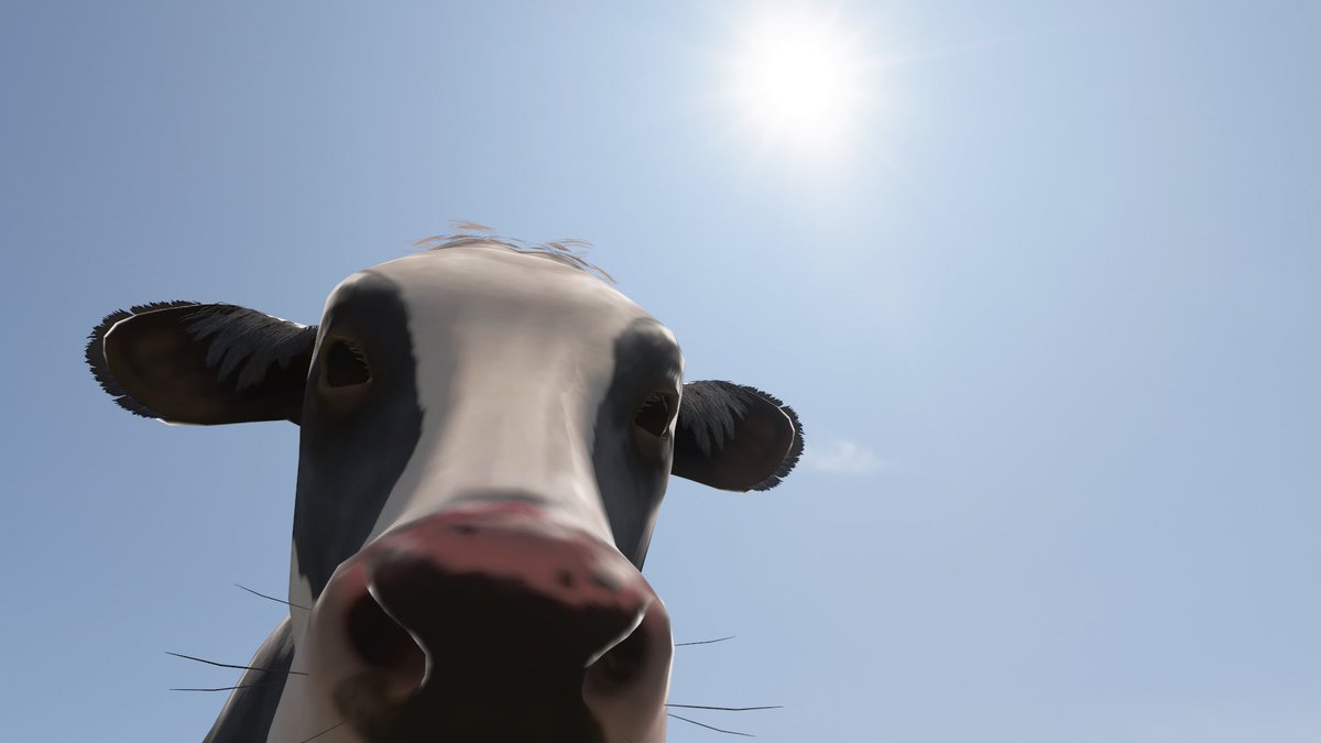 【牛•*¨*•.¸♬︎⠀】 牛さん可愛いねぇ🐮 #ForzaHorizon