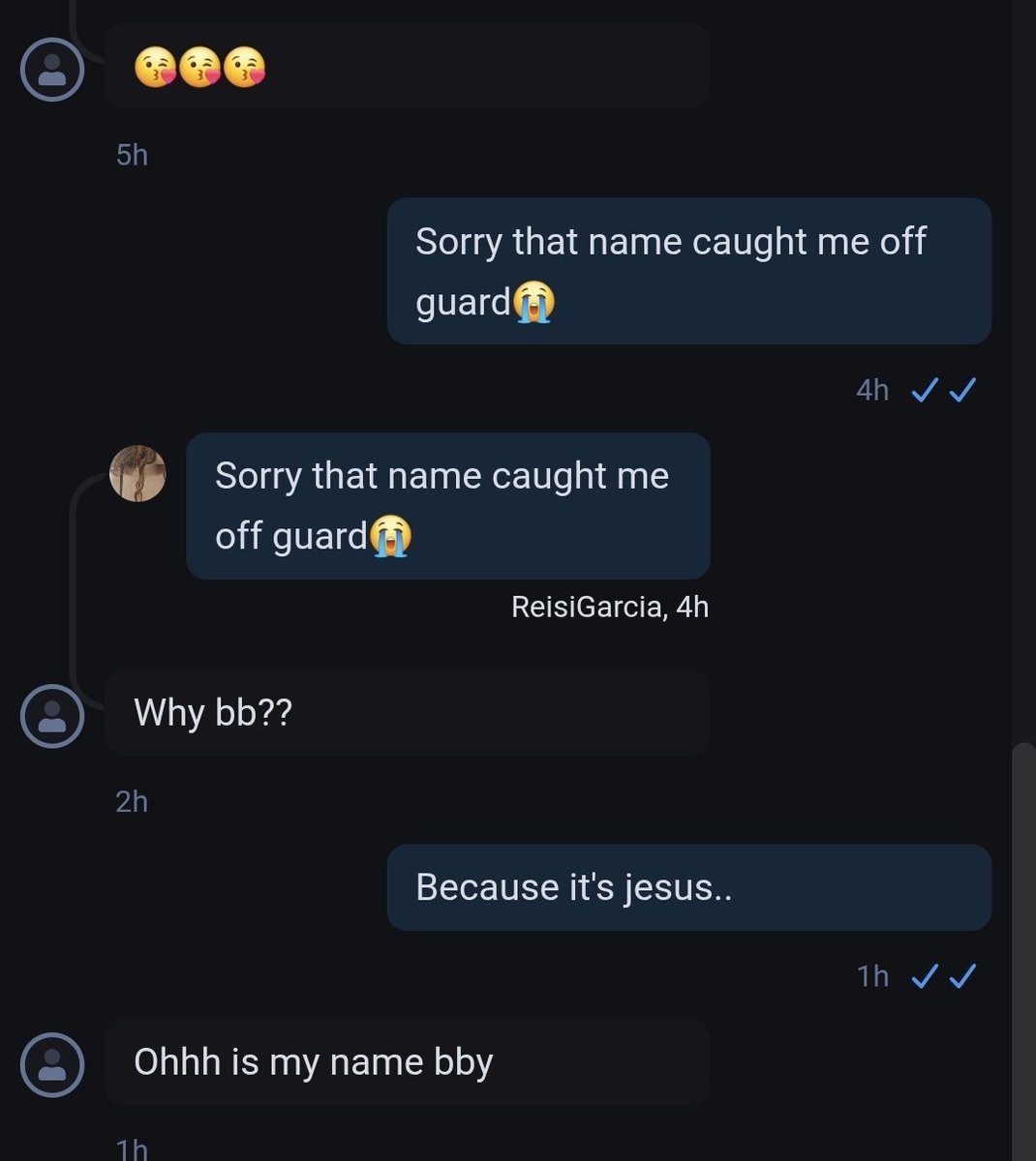 reisigal's tweet photo. Help why is someone named jesus on fansly in the first place 😭😭😭��

I feel like I'm burning now lmaoo https://t.co/dLMULAWnxn