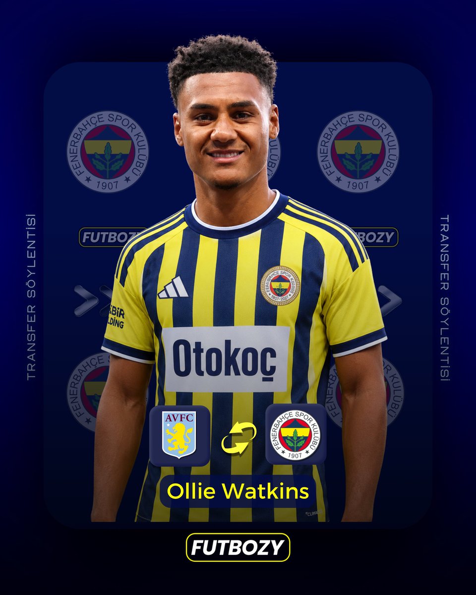 futbozy's tweet photo. 🟡🔵 Fenerbahçe, Ollie Watkins transferini bitirmek üzere!

📊 30 yaşındaki İngiliz forvet geçtiğimiz sezon 55 maçta 21 gol 5 asistlik katkı sağladı.

🔗Levent Ümit Erol

#Fenerbahçe #futbozy https://t.co/ItjoYBvgTn