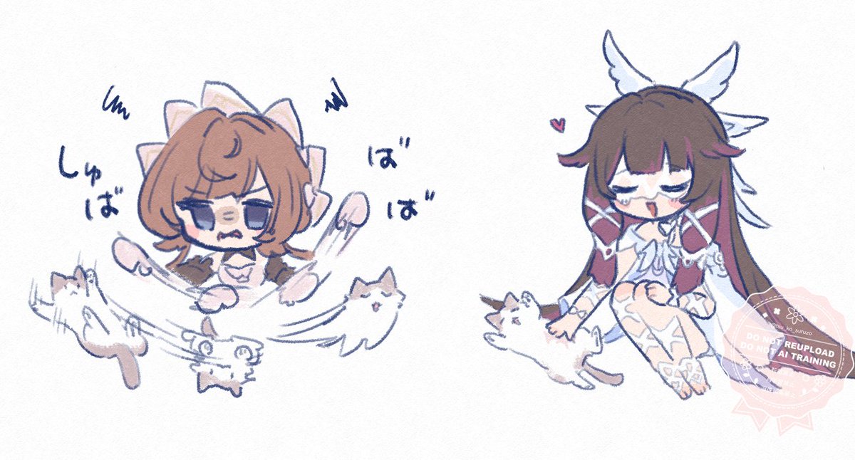 tsu_ko_suruzo's tweet photo. 触らせてもらえないサンドローネVS愛される少女（コロンビーナ） https://t.co/2supgjypsb