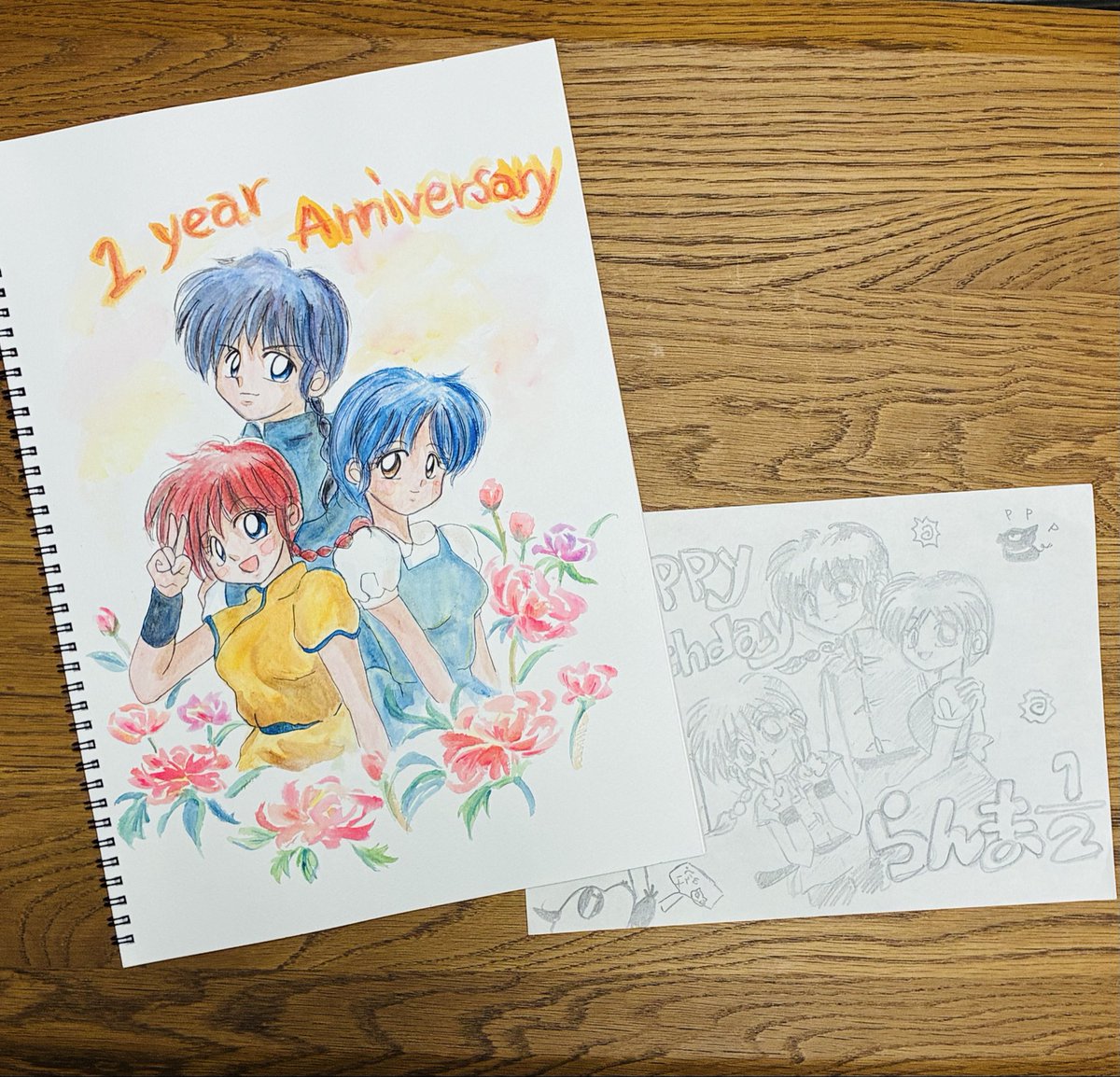 heaco618's tweet photo. らんまへのドキドキワクワク発散のために始めたお絵描きが約1年

今と1年前を比較してみる

ちょっと整った気がする

一応成長した自分に👏🏻
自分で自分を褒めたいと思います🏃‍♀️

#らんまお絵描き https://t.co/wNRmicTWQj